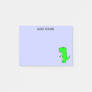 Groene Dinosaurus Tekening Aangepaste Naam Post-it® Notes