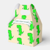 Groene Dinosaurus Tekening Custom Bedankdoosjes (Achterkant)