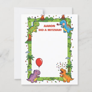 Groene dinosaurus thema Gepersonaliseerd naam Mits
