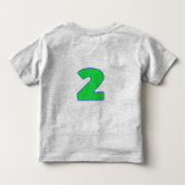 Groene Dinosaurus Tweede Verjaardag Jongen Shirt (Achterkant)