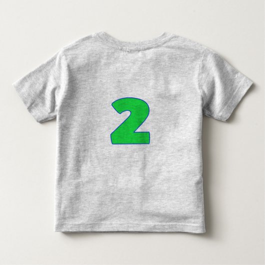 Groene Dinosaurus Tweede Verjaardag Jongen Shirt (Achterkant)