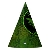 Groene Dinosaurus Verberg Gelukkige Verjaardag! Feesthoedjes (Links)