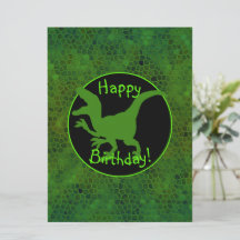 Groene Dinosaurus Verberg Gelukkige Verjaardag!