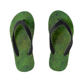 Groene Dinosaurus Verberg Paar Teenslippers (Voetbed)