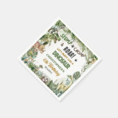 Groene Dinosaurussen Jurassic Boy Verjaardagsfeest Servet (Hoek)