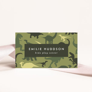 Groene dinosaurussen, Kinder Play Center, Activite Visitekaartje