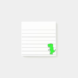 Groene dinosaurustekening, gebrand 3x3 post-it® notes