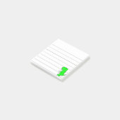 Groene dinosaurustekening, gebrand 3x3 post-it® notes (Schuin)