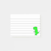 Groene dinosaurustekening, gerelineerd 4x3 post-it® notes (Voorkant)