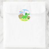 Groene Diplodocus Dinosaur Naam Sticker (Tas)