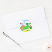 Groene Diplodocus Dinosaur Naam Sticker (Envelop)