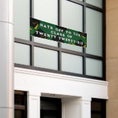 Groene diploma felicitaties spandoek (Buitenkant Gebouw)