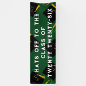 Groene diploma felicitaties spandoek (Verticaal)