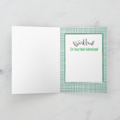 Groene diploma-uitreiking felicitaties aangepaste kaart (Binnen)
