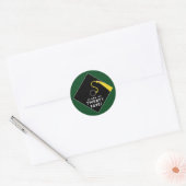Groene diploma-uitreikingsklasse van 2025 ronde sticker (Envelop)