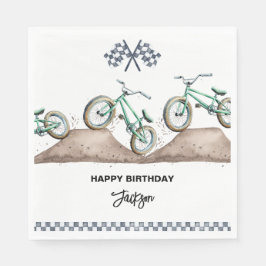 Groene Dirt Bike BMX-feestje Servet