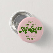 Groene Disco Lettering Gemiddeld Ronde Button 3,2 Cm (Voorkant /achterkant)