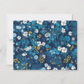 Groene Ditzy Floral Gepersonaliseerd Briefpapier Notitiekaartje (Achterkant)