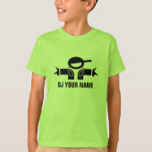  groene DJ t shirt voor kinderen (Voorkant)