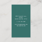 Groene DNA Medische Wetenschap Modern Visitekaartje (Achterkant)