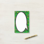 Groene DNA-spraakballon Medische Wetenschap Post-it® Notes (Op bureau)