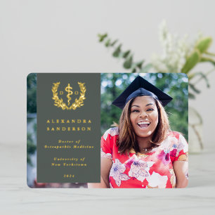 Groene DO Asclepius Afstudeer Foto Aankondiging