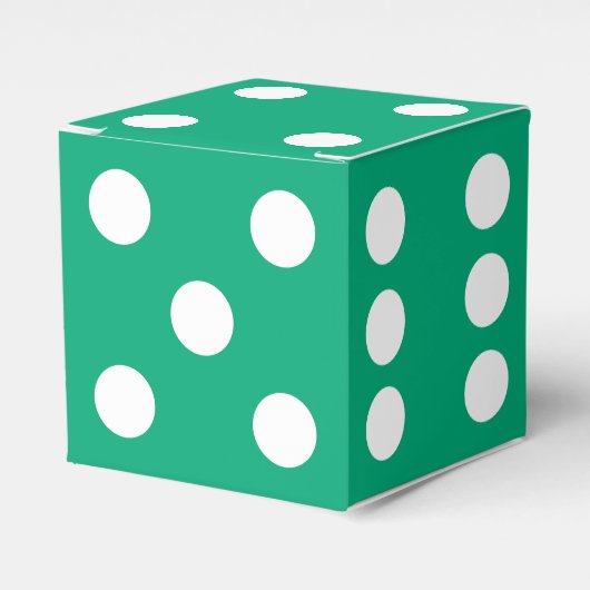 groene dobbelsteen bedankdoosjes (Voorkant Zijde)