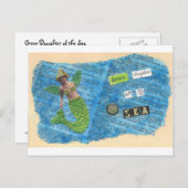 Groene Dochter van het Briefkaart van de Meermin v (Voorkant / Achterkant)