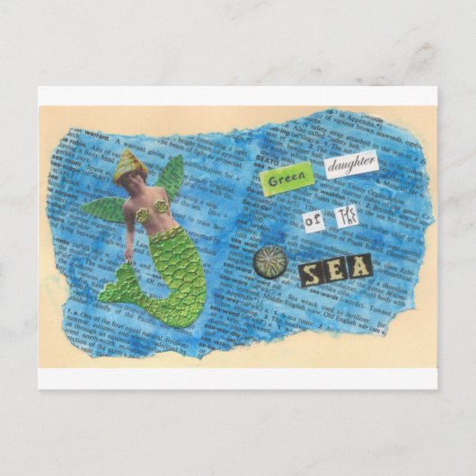 Groene Dochter van het Briefkaart van de Meermin v (Voorkant)