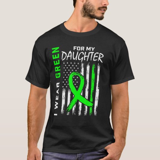 Groene Dochteraar Cerebral Palsy Kidney Disease AW T-shirt (Voorkant)