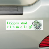 Groene Dog Bumpersticker (Op auto)