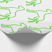 Groene Dog Cadeaupapier (Hoek)