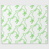 Groene Dog Cadeaupapier (Vlak)