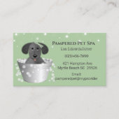Groene Dog Grooming Dog Spa Appointcard Afsprakenkaartje (Voorkant)