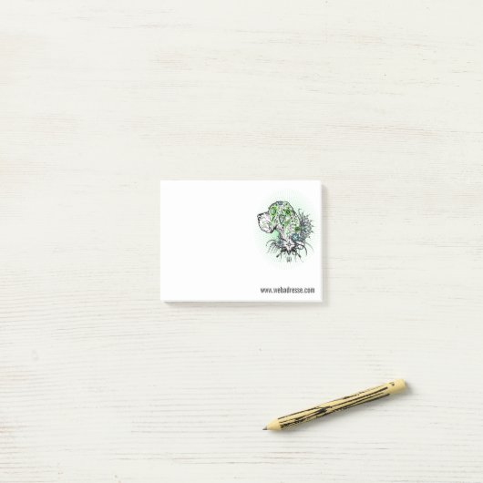 Groene Dogues de Bordeaux Post-it® Notes (Op bureau)
