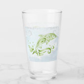 Groene dolfijn Persoonlijk Glass Cup Glas (Achterkant)