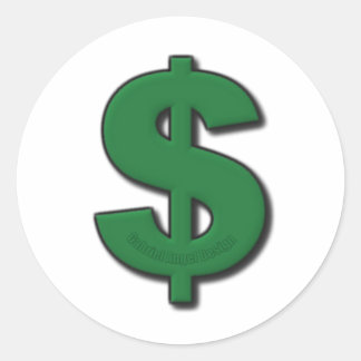 Groene dollak ronde sticker