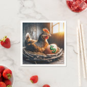 Groene dollar teken op een ei servet (Insitu)