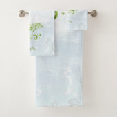 Groene Dolphin Personalized Bath Towel Set Bad Handdoek (Insitu)