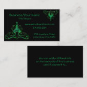 Groene donkere/bruine vlek: Visitekaartje (Voorkant / Achterkant)