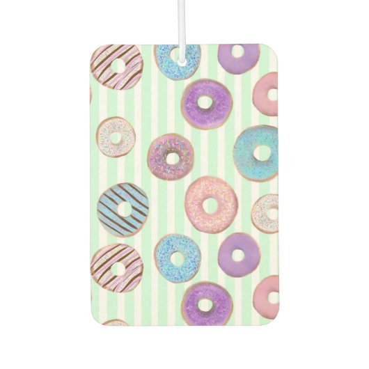 Groene Donut auto luchtverfrisser voor de gezinsau (Voorkant)