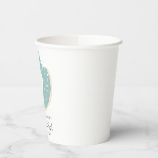 Groene Donut Baby shower papieren bekers (Links)