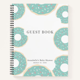 Groene Donut Baby shower Sprinkle Notitieboek