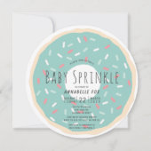 Groene Donut Baby Sprinkle Douche Circle Kaart (Voorkant)