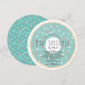 Groene Donut Baby Strooidouche door Mail Circle Kaart (Voorkant / Achterkant)