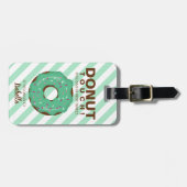 Groene Donut Bagage Label (Voorkant horizontaal)