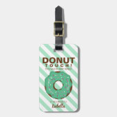 Groene Donut Bagage Label (Voorkant verticaal)