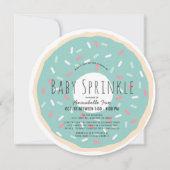 Groene donut drive-by Baby Sprinkle Shower Circle Kaart (Voorkant)
