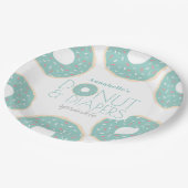 Groene Donut & Luiers Baby shower Sprinkle Papieren Bordje (Gekanteld)