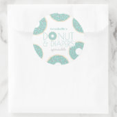 Groene Donut & Luiers Baby Sprinkle Boy Ronde Sticker (Tas)